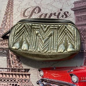 MCM Gold Visetos Chevron pouch/fanny pack/crossbody NWOT